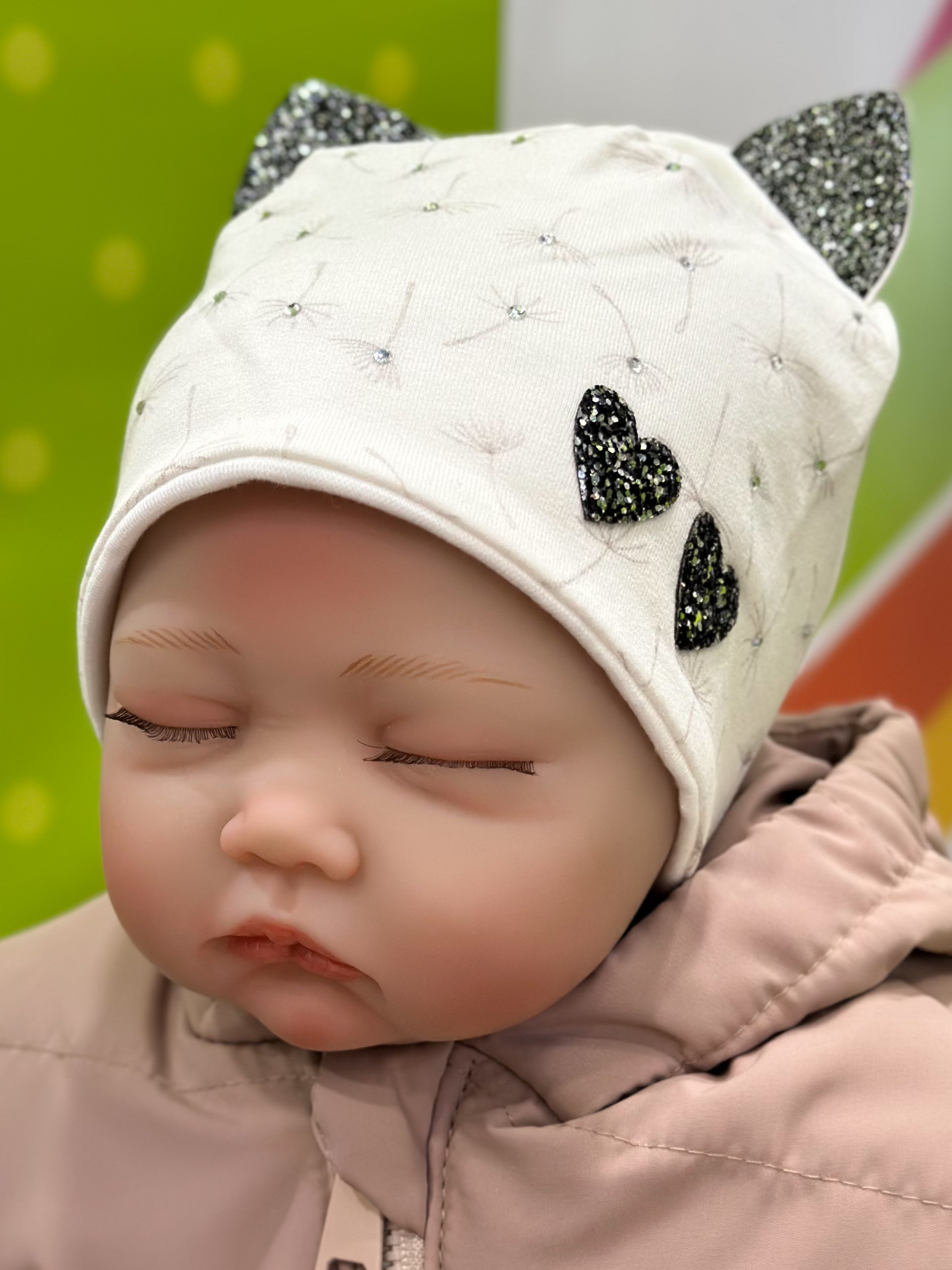 Шапка для дівчинки молочний Devid`s Star 20146