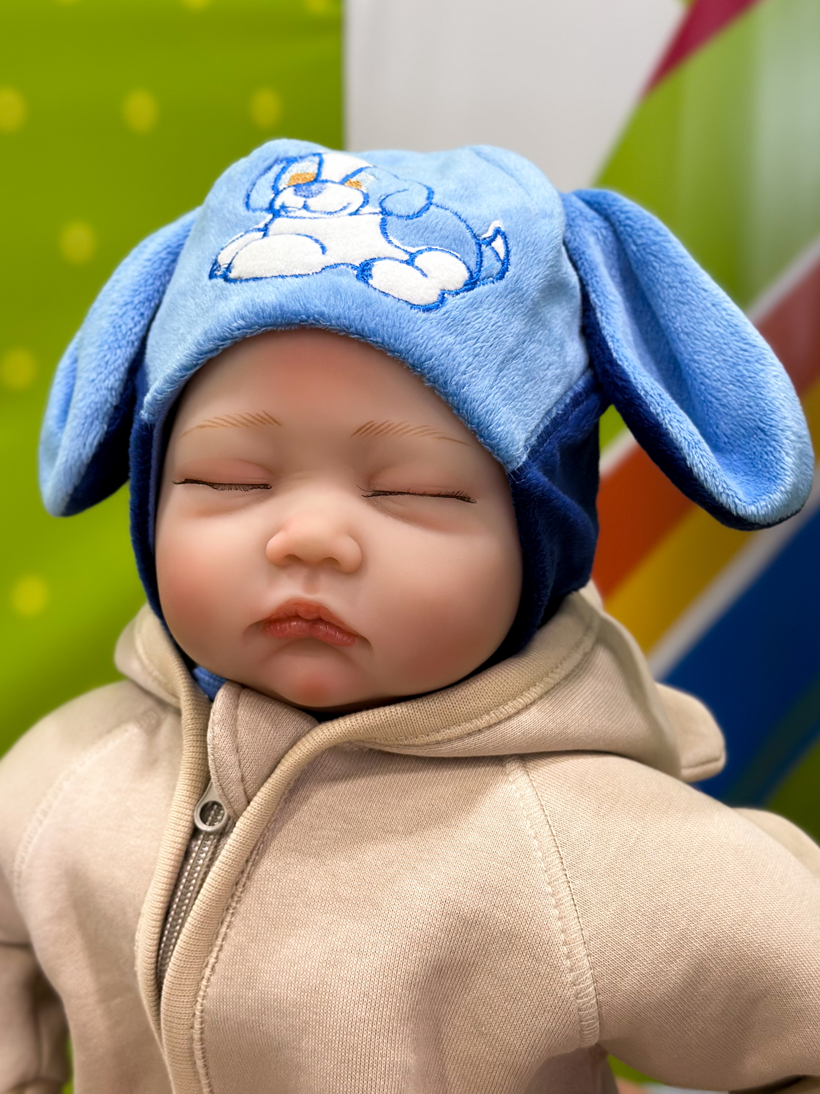 Шапка для хлопчика синій Babasik Дружок