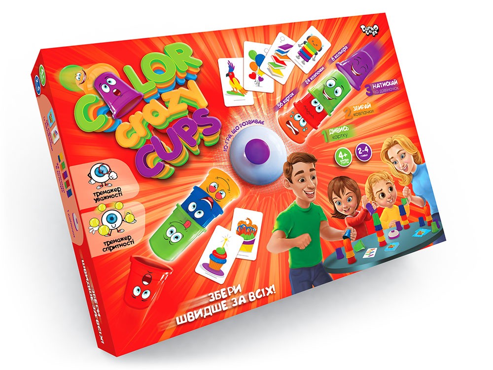 Настільна гра для всієї родини: Унісекс Danko Toys Color Crazy Cups