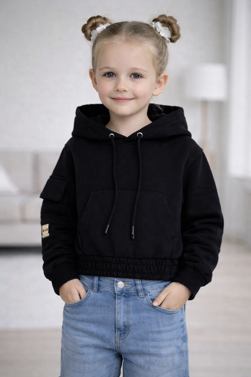 Худі для дівчинки чорний Gemello 121203-5