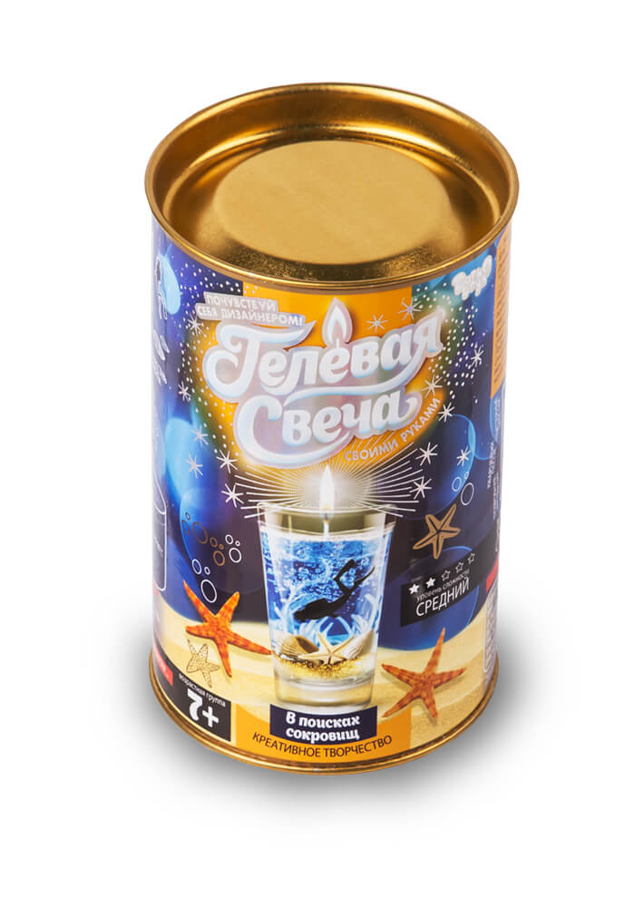 Набір для творчості в тубусі: Гелева свічка, 4 види Унісекс Danko Toys 09-28/тубус