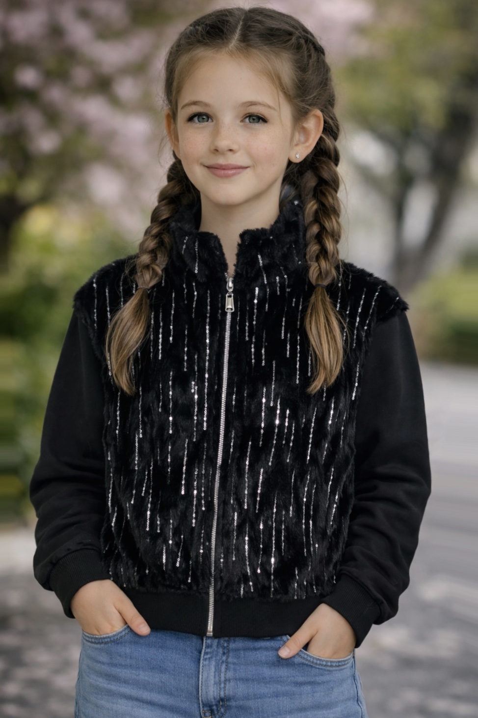 Світшот для дівчинки чорний Little Star К2009/чор