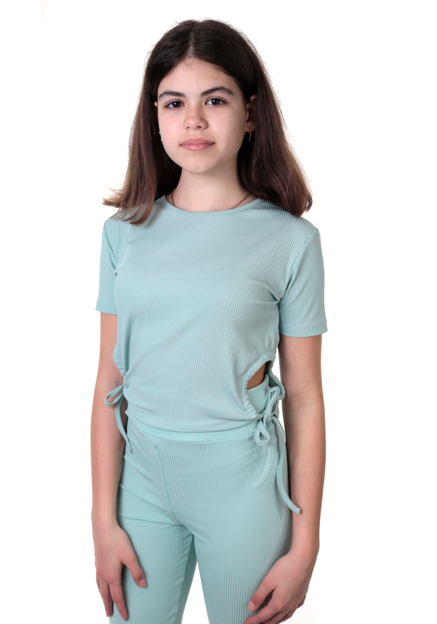 Футболка для дівчинки мятний Mini Moda 3148/м