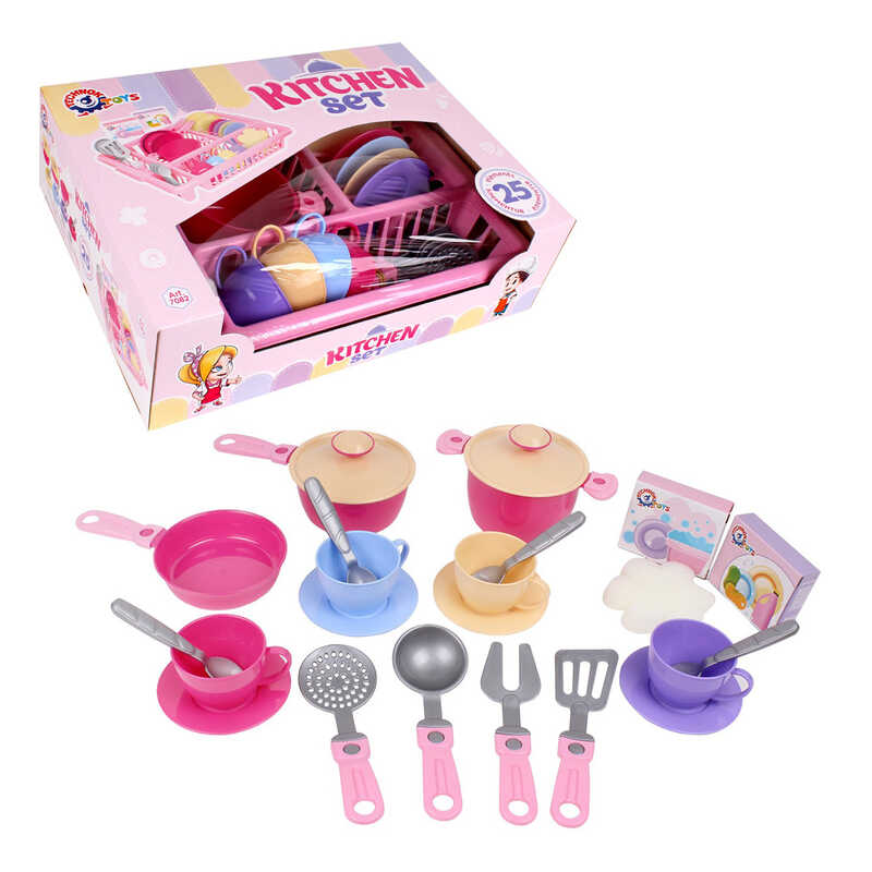 Набір посуду Kitchen Set: 25 елементів Унісекс Технок Тех7082