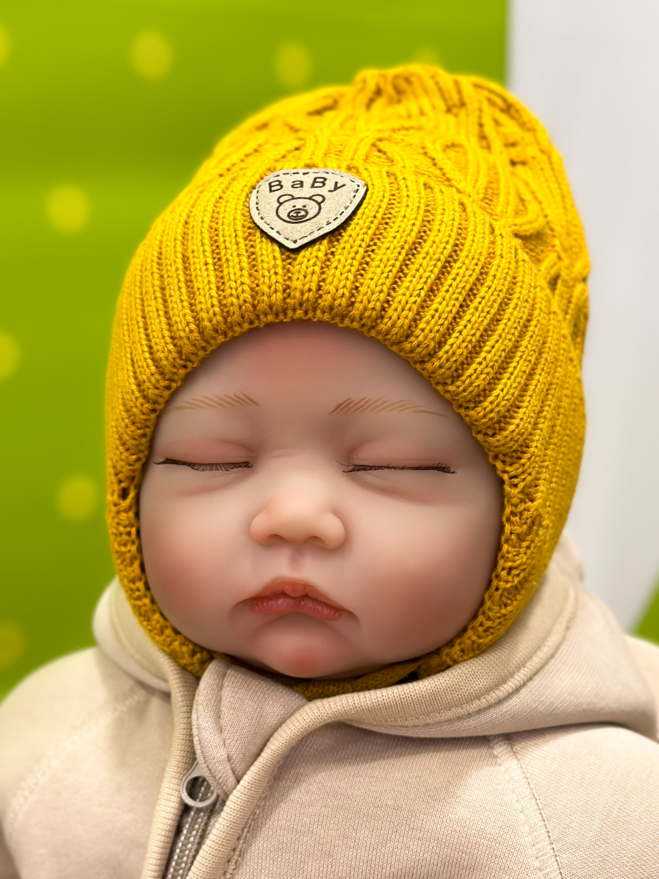 Шапка для дівчинки гірчичний Польща Baby/155/d