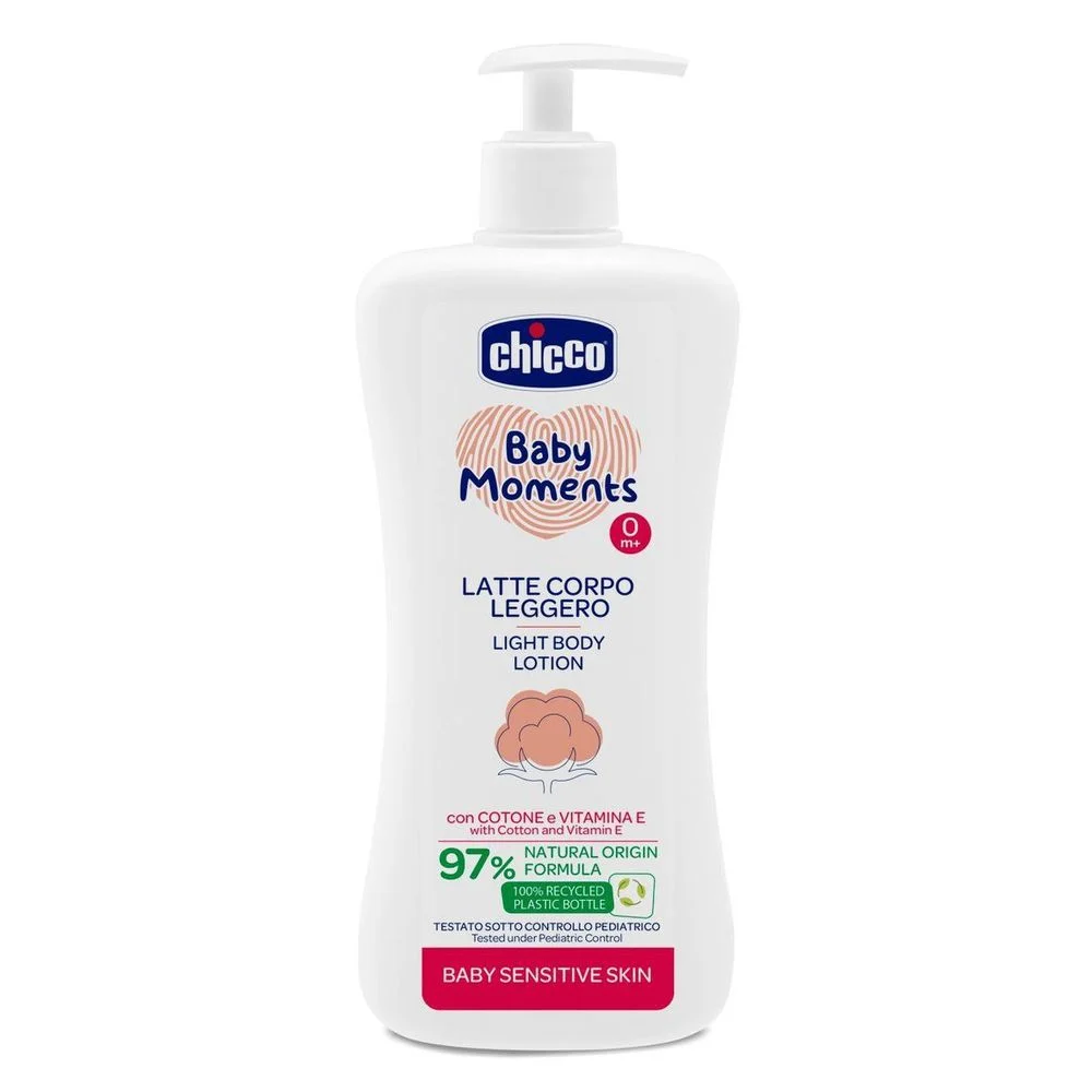 Лосьйон для тіла легкий для чутливої шкіри Baby Moments, 500 мл Унісекс Chicco 10243.00