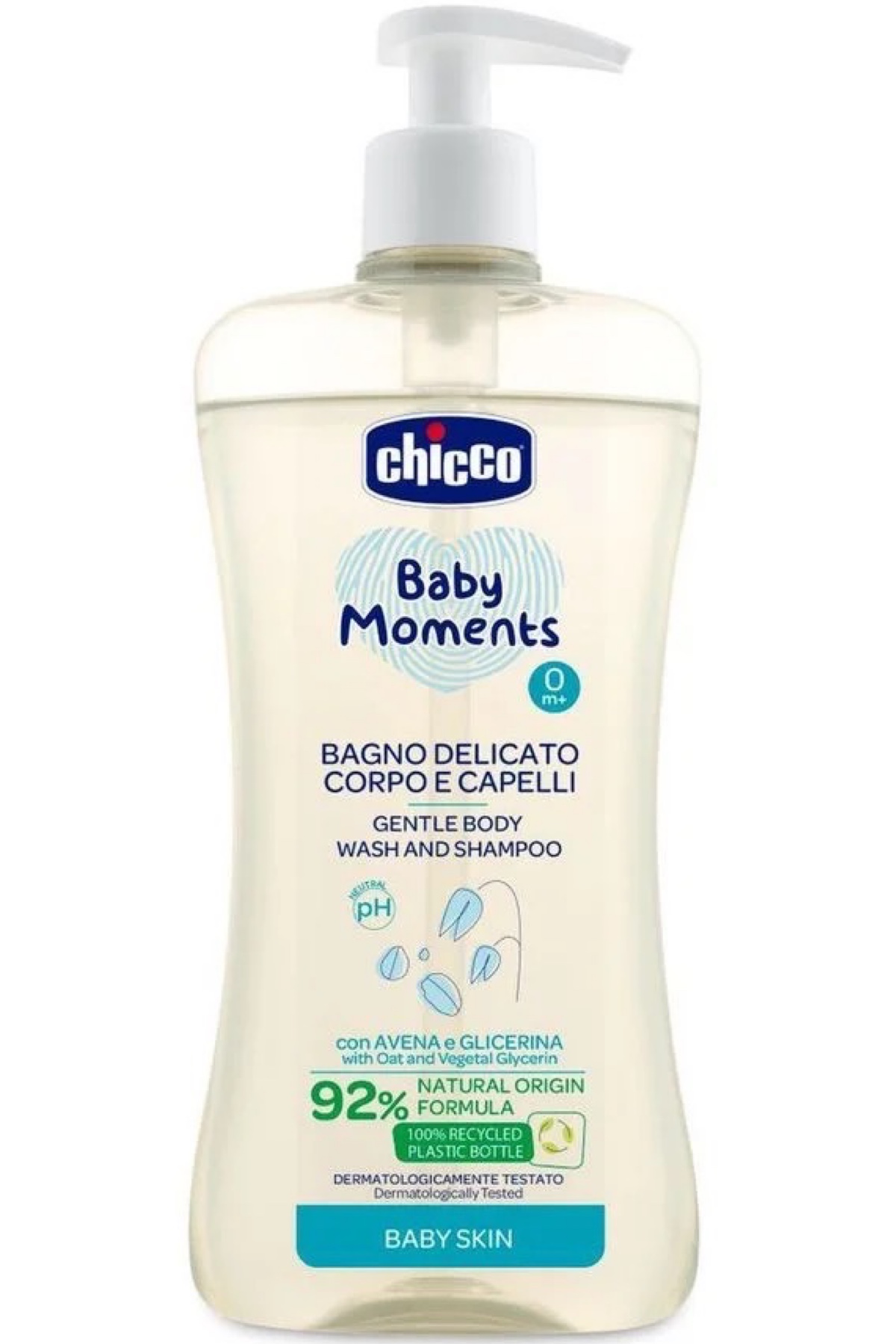 Гель -шампунь для тіла та волосся Baby Moments, 500 мл Унісекс Chicco 10594.00