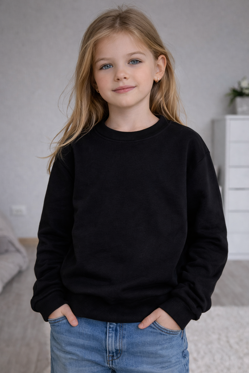 Світшот для дівчинки чорний Mini Moda 3492-1