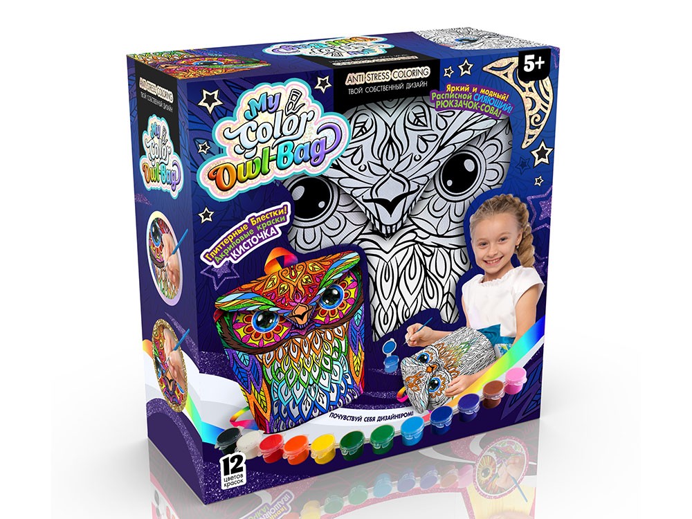 Набір для творчості my color Унісекс Danko Toys Owl-Bang