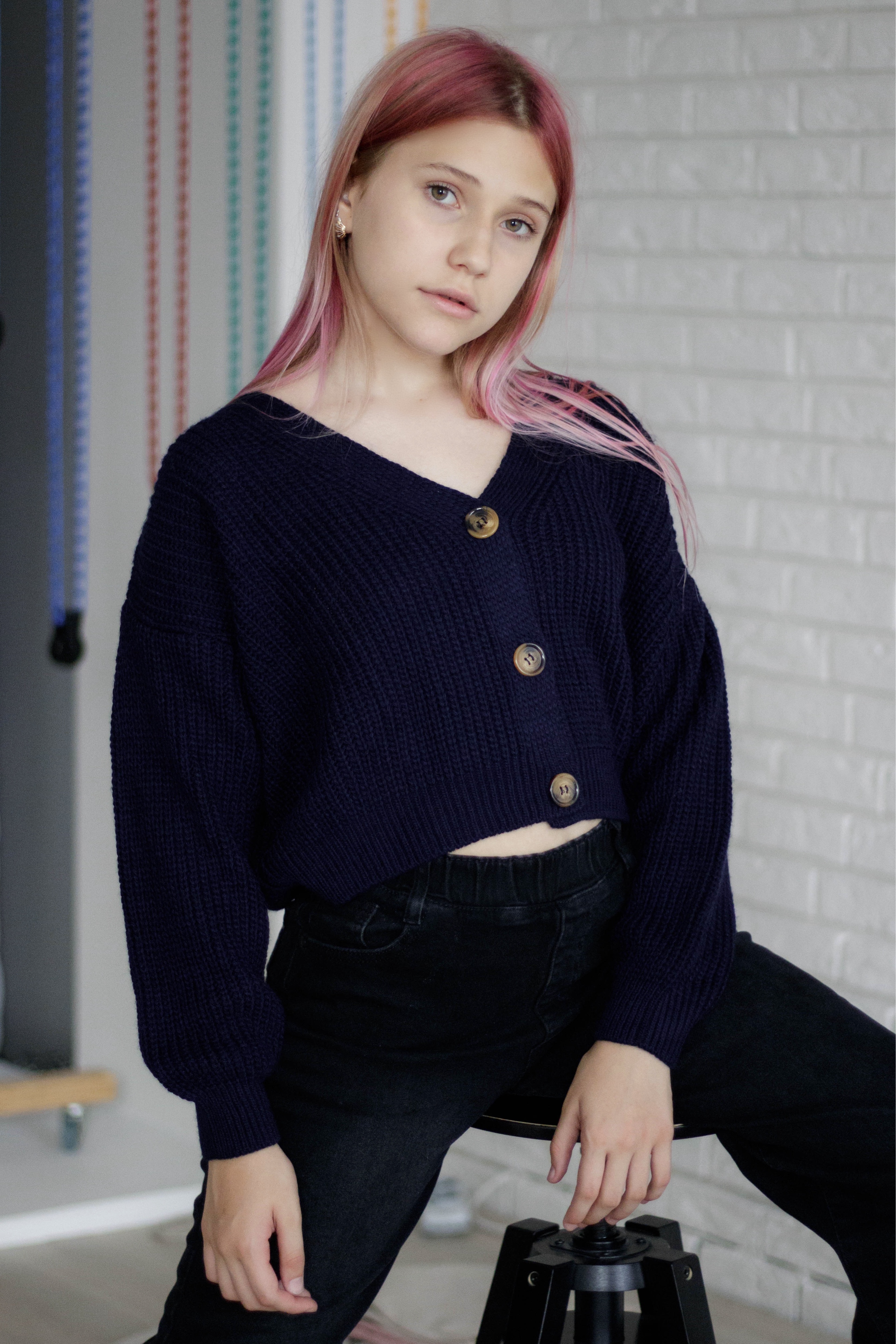Кофта для дівчинки синій Mini Moda 0741/кв