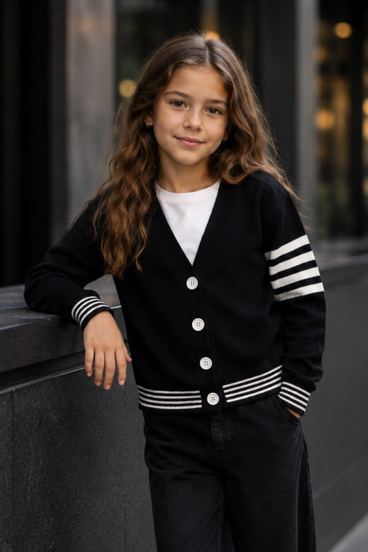 Кофта для дівчинки чорний Mini Moda 1465/квчор