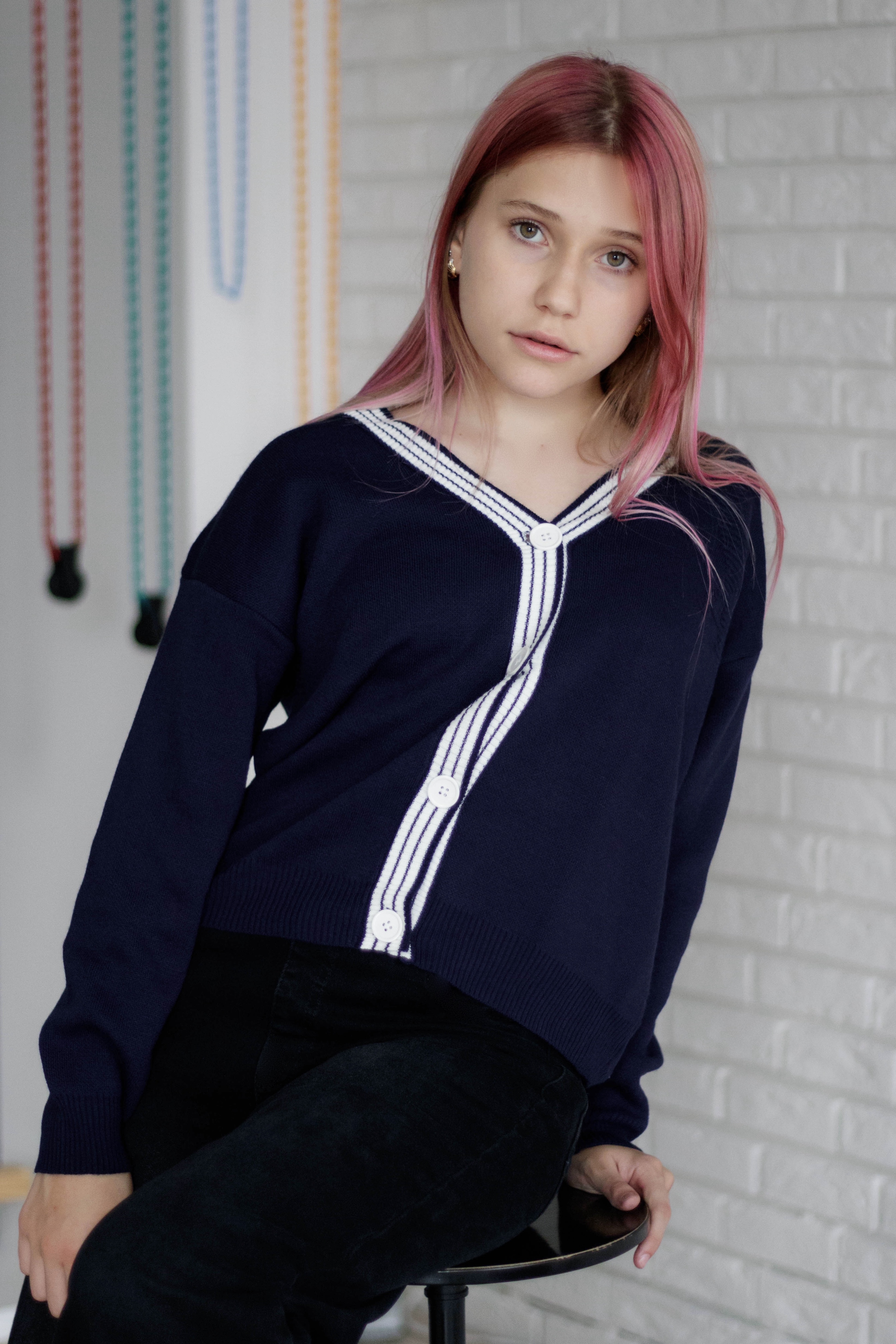Кофта для дівчинки синій Mini Moda 1515/кв