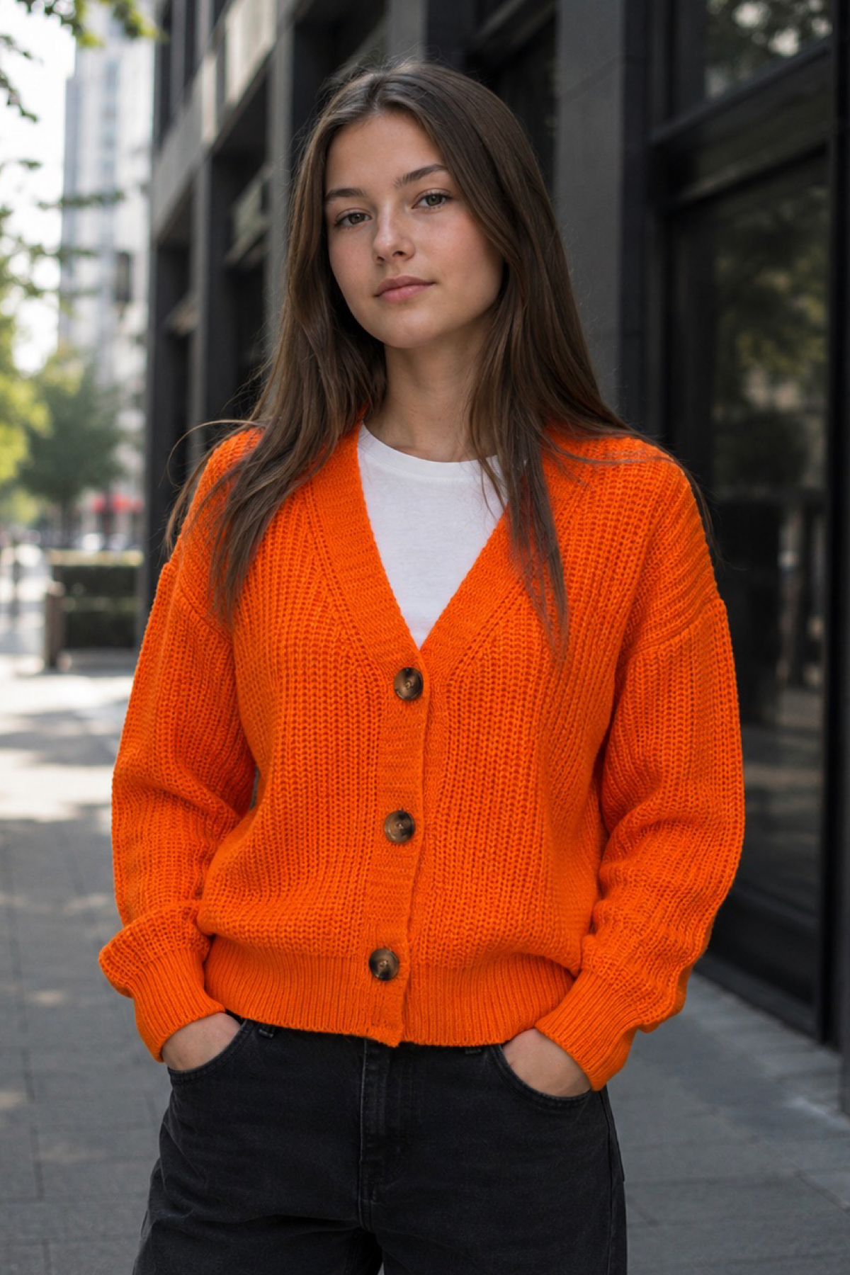 Кофта для дівчинки помаранчевий Mini Moda 0741/квпом