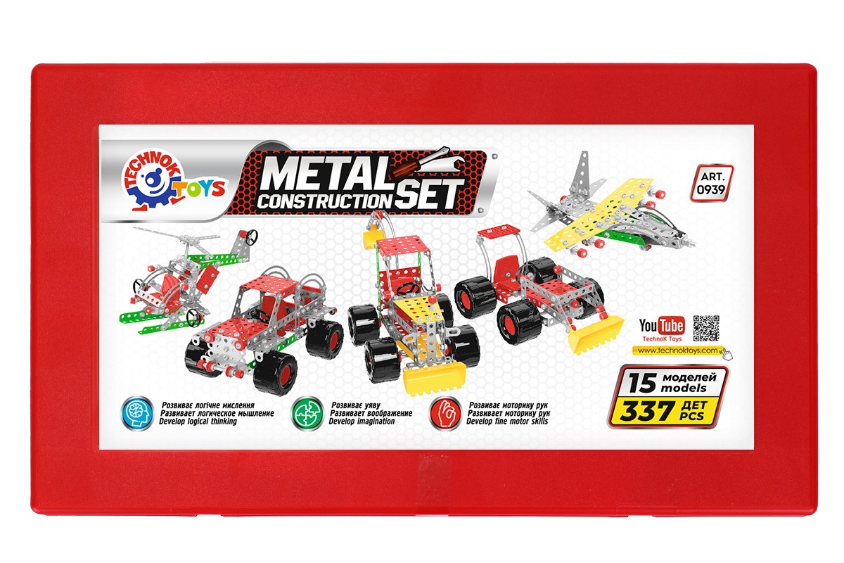 Конструктор металевий Construction Set 337 деталей Унісекс Технок Тех0939
