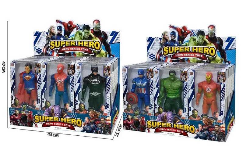 Фігурки героїв SuperHero: підсвічуються, рухомі кінцівки, висота 27 см, 6 видів Унісекс Китай 3399-23