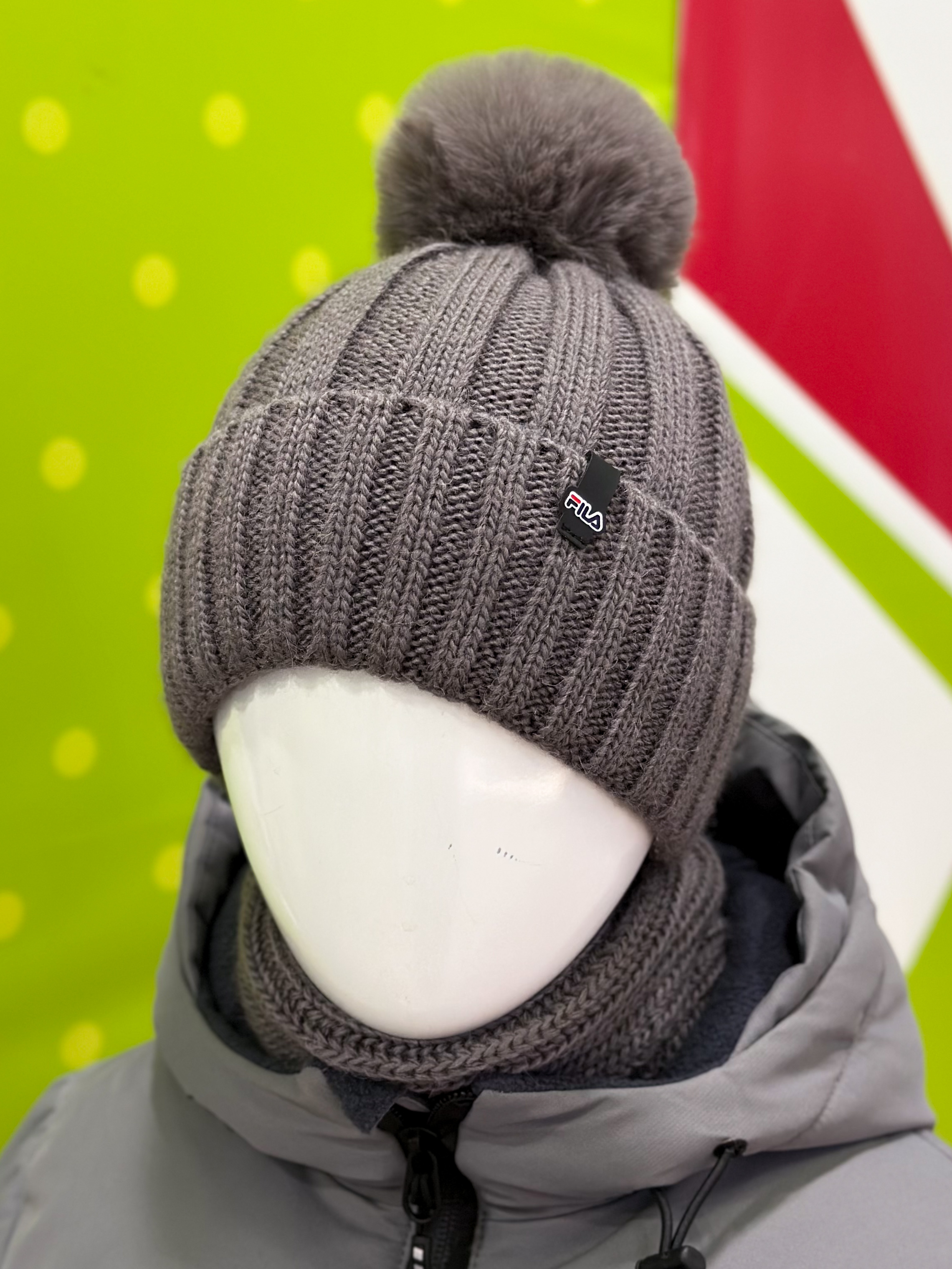 Шапка з бафом для хлопчика кольоровий Польща шп/Fila