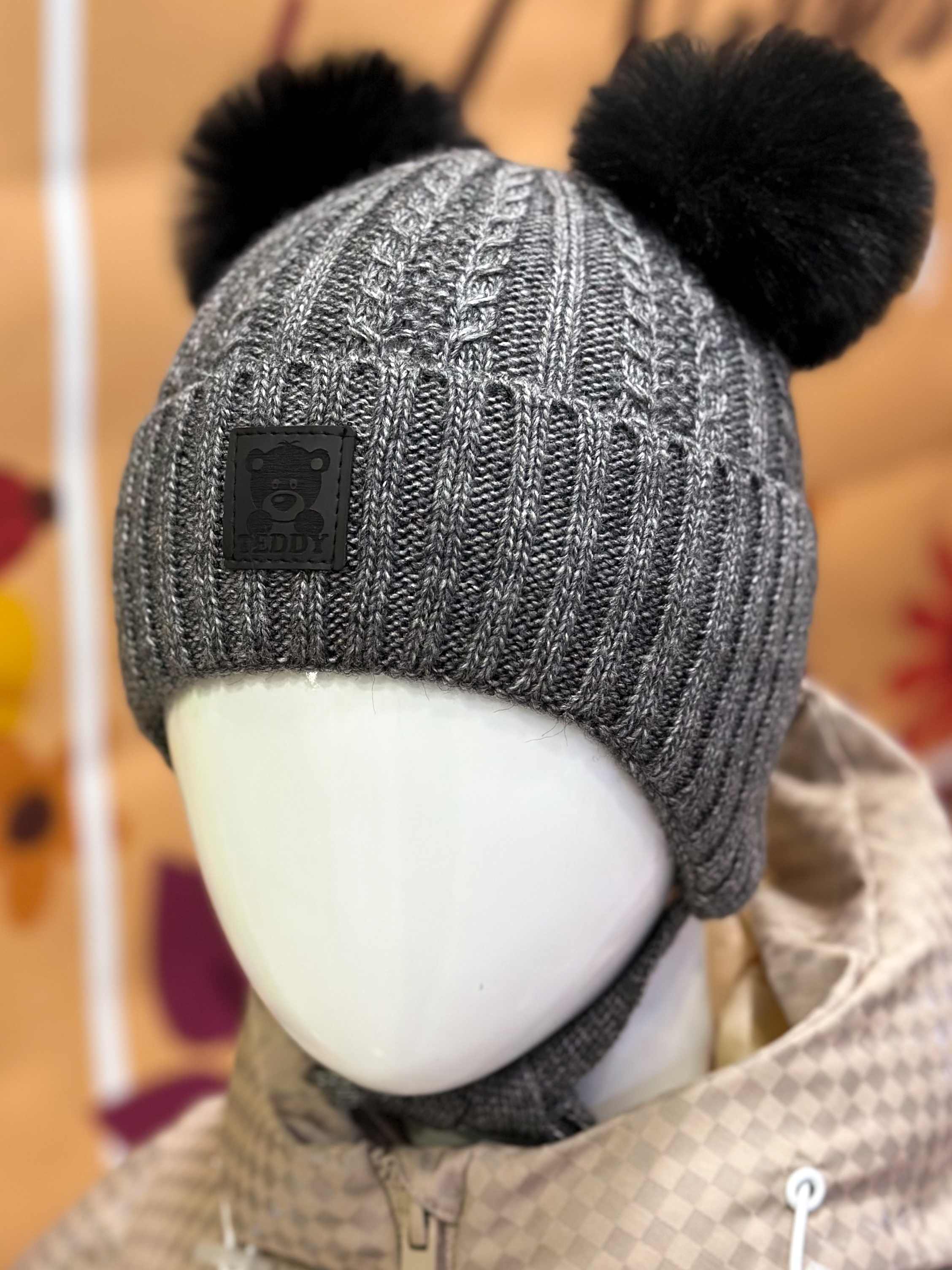Шапка з флісовою підкладкою для хлопчика сірий УкраїнаТ 2 Teddy/сір