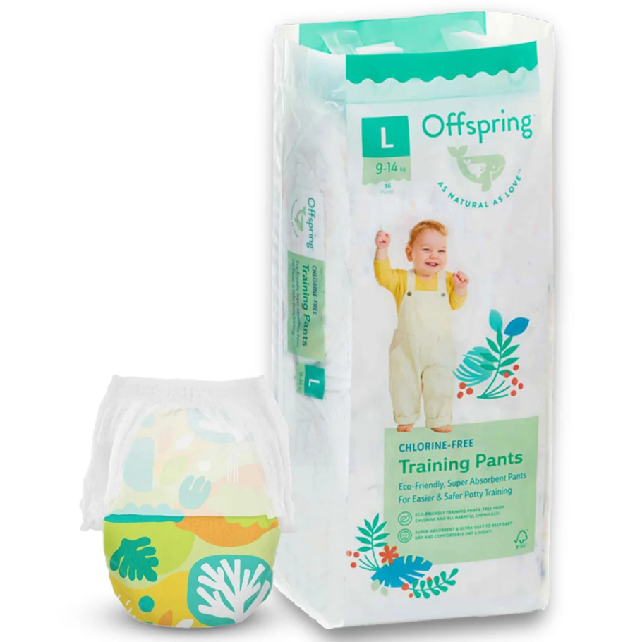 Підгузки трусиками 36 штук, на вагу 9-14 кг  Унісекс Offspring 36P-FRT/Ліс