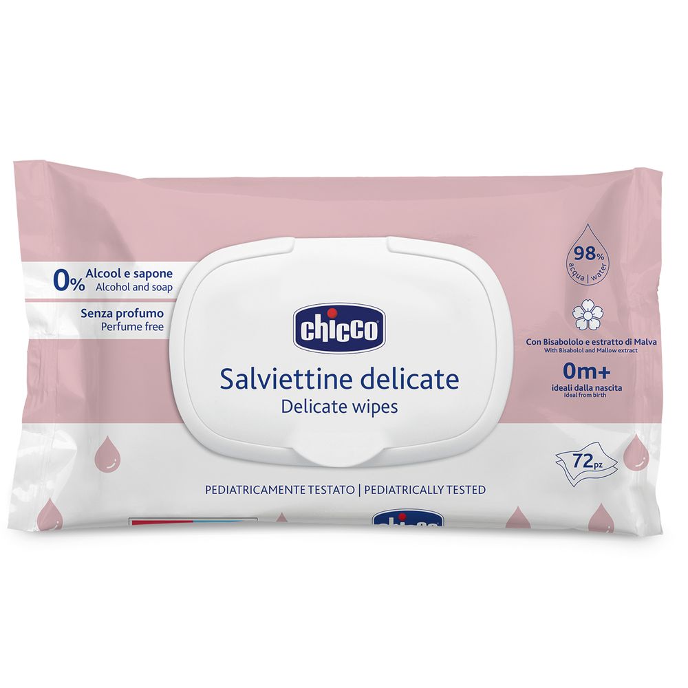 Серветки делікатні 72 штуки Унісекс Chicco 12050.60