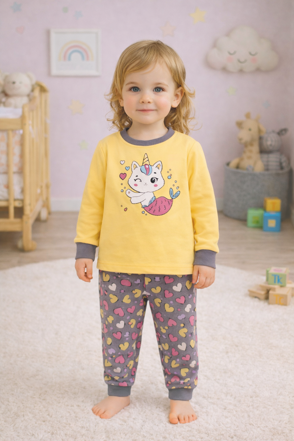 Піжама для дівчинки жовтий Bembi пж55/5х5