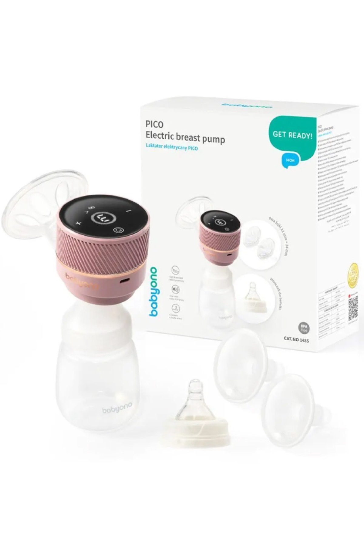 Молоковідсмоктувач акумуляторний, 3 режими роботи Унісекс BabyOno 1485/млк