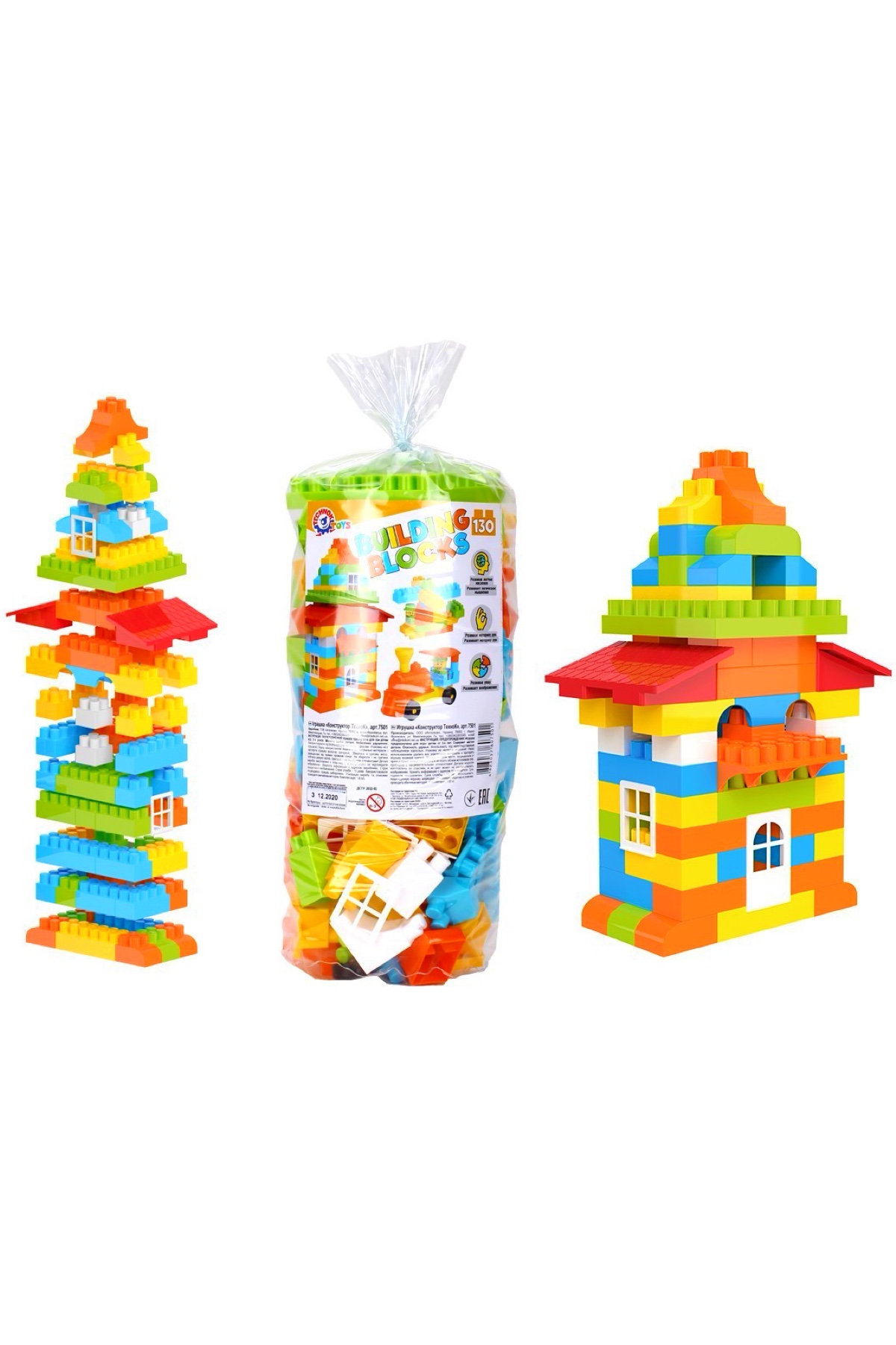 Конструктор Building Blocks 130 деталей Унісекс Технок Тех7501