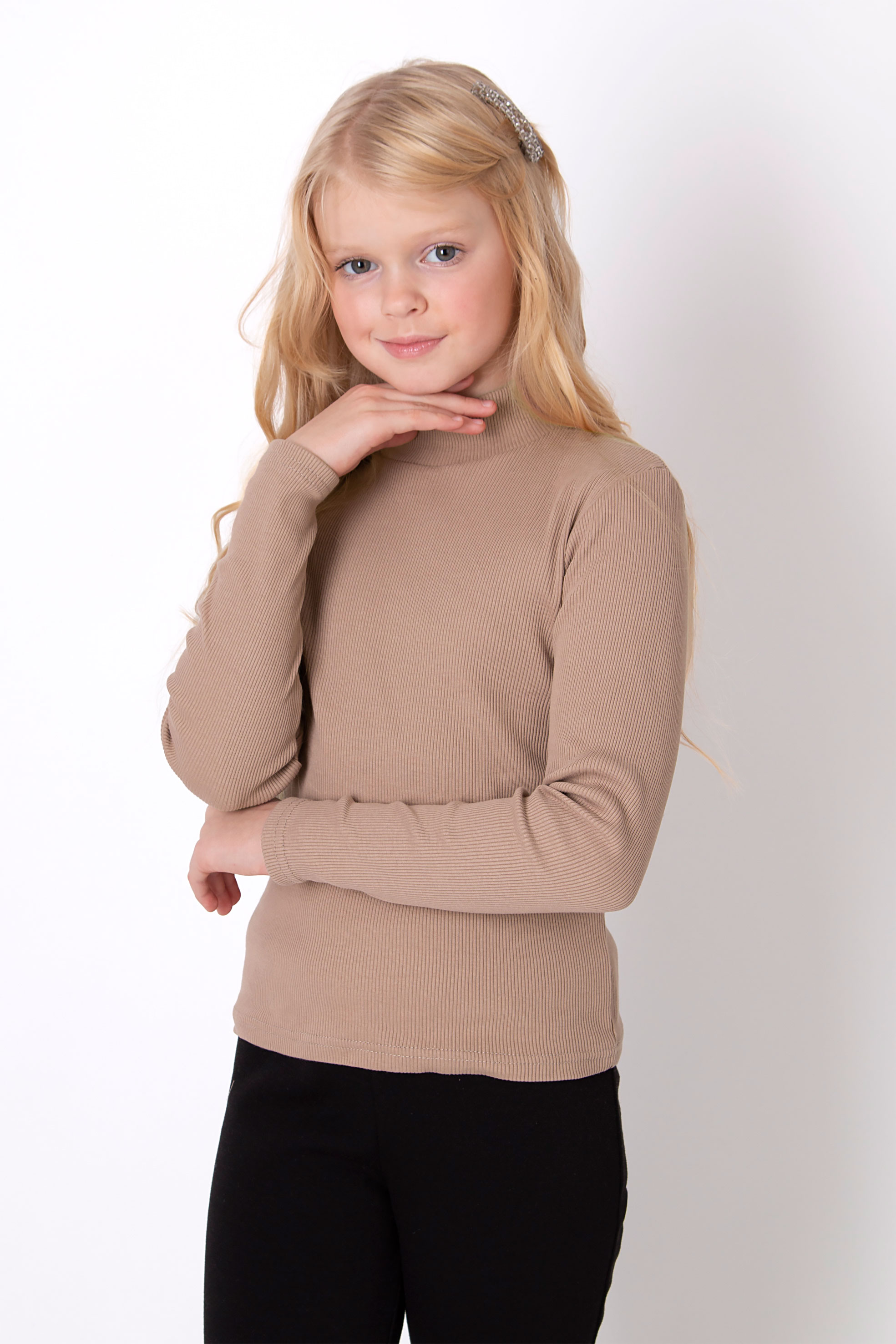 Гольф для дівчинки бежевий Mevis 5369-03