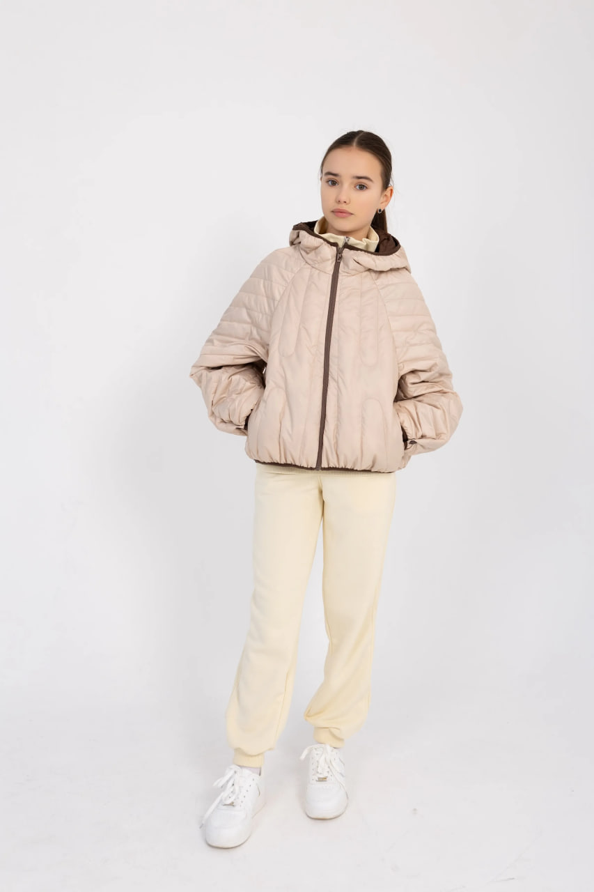 Куртка для дівчинки світло-бежевий Цветков Фріда/свбж