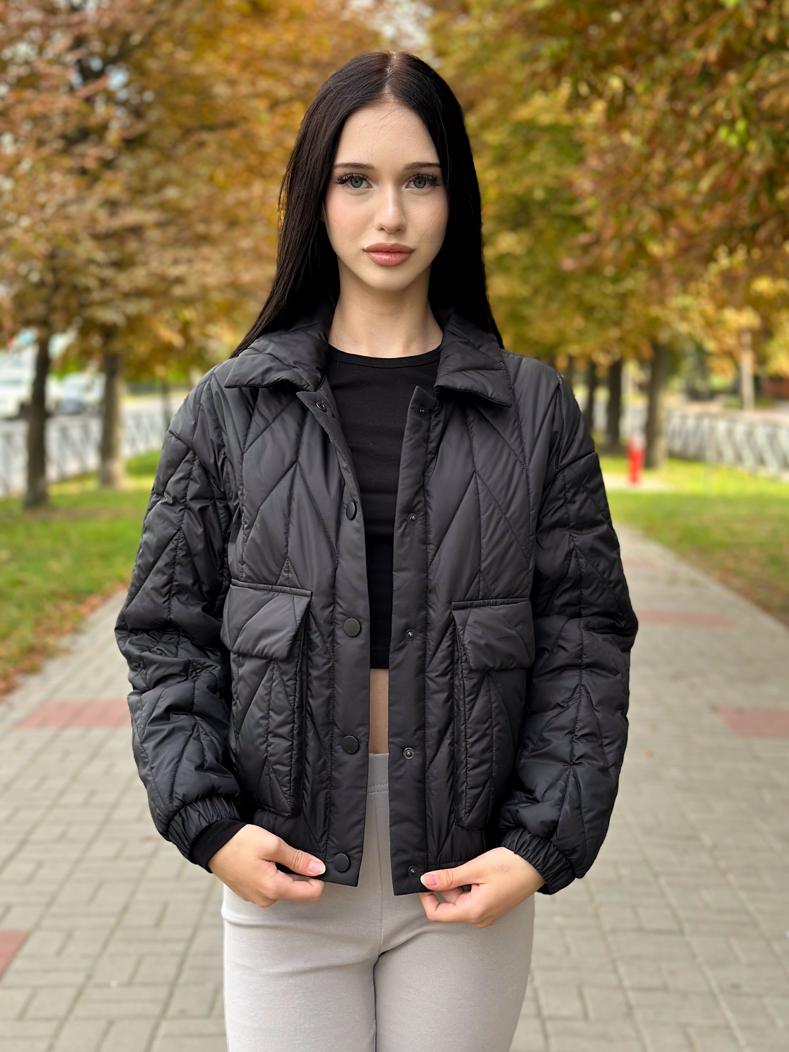 Куртка Температурний режим: От +15°C до +5°C для дівчинки чорний Цветков Емма/чор