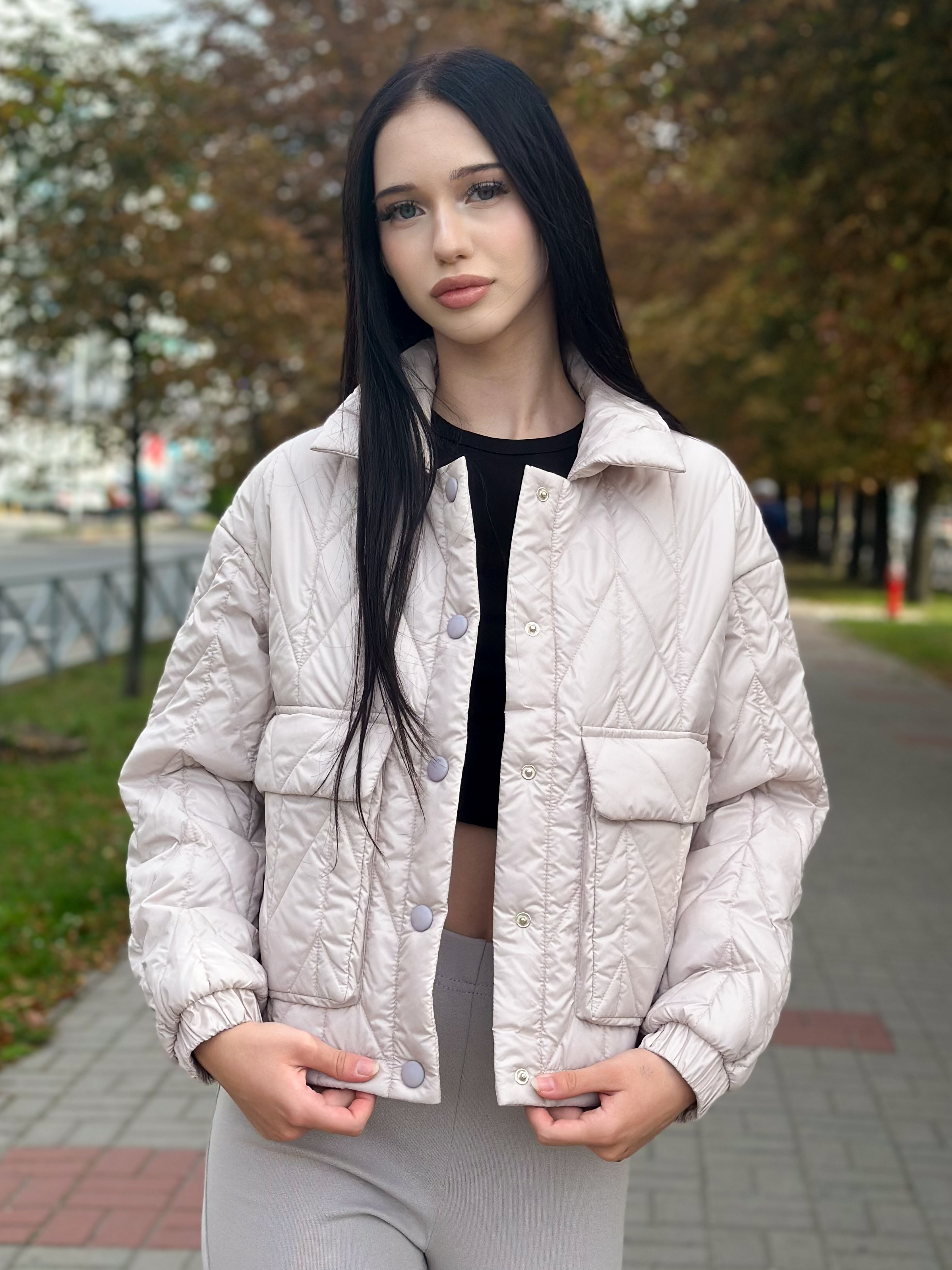 Куртка Температурний режим: От +15°C до +5°C для дівчинки бежевий Цветков Емма/беж