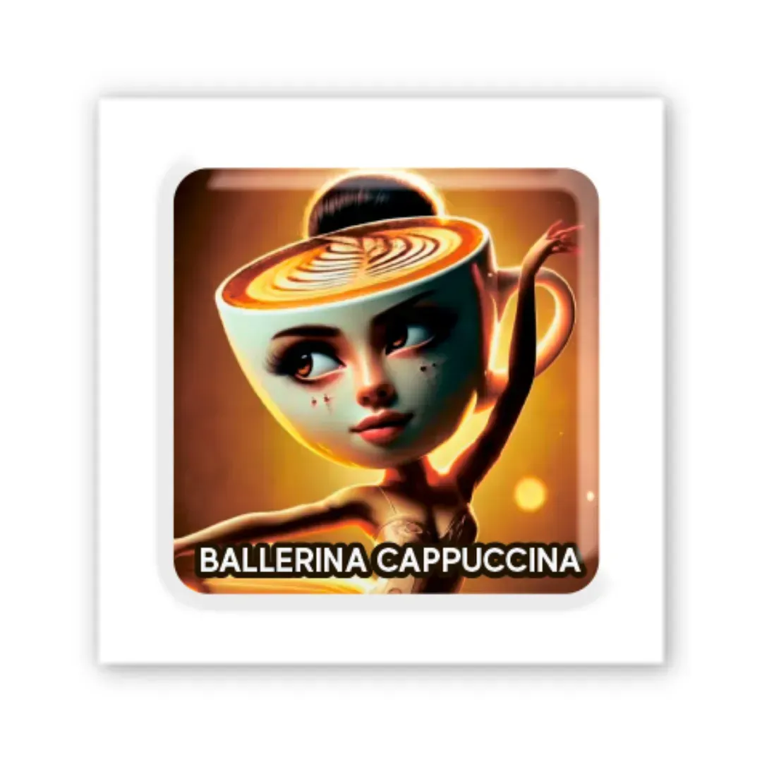 3D-стікер Ballerina Cappuccina Унісекс Україна SX-304