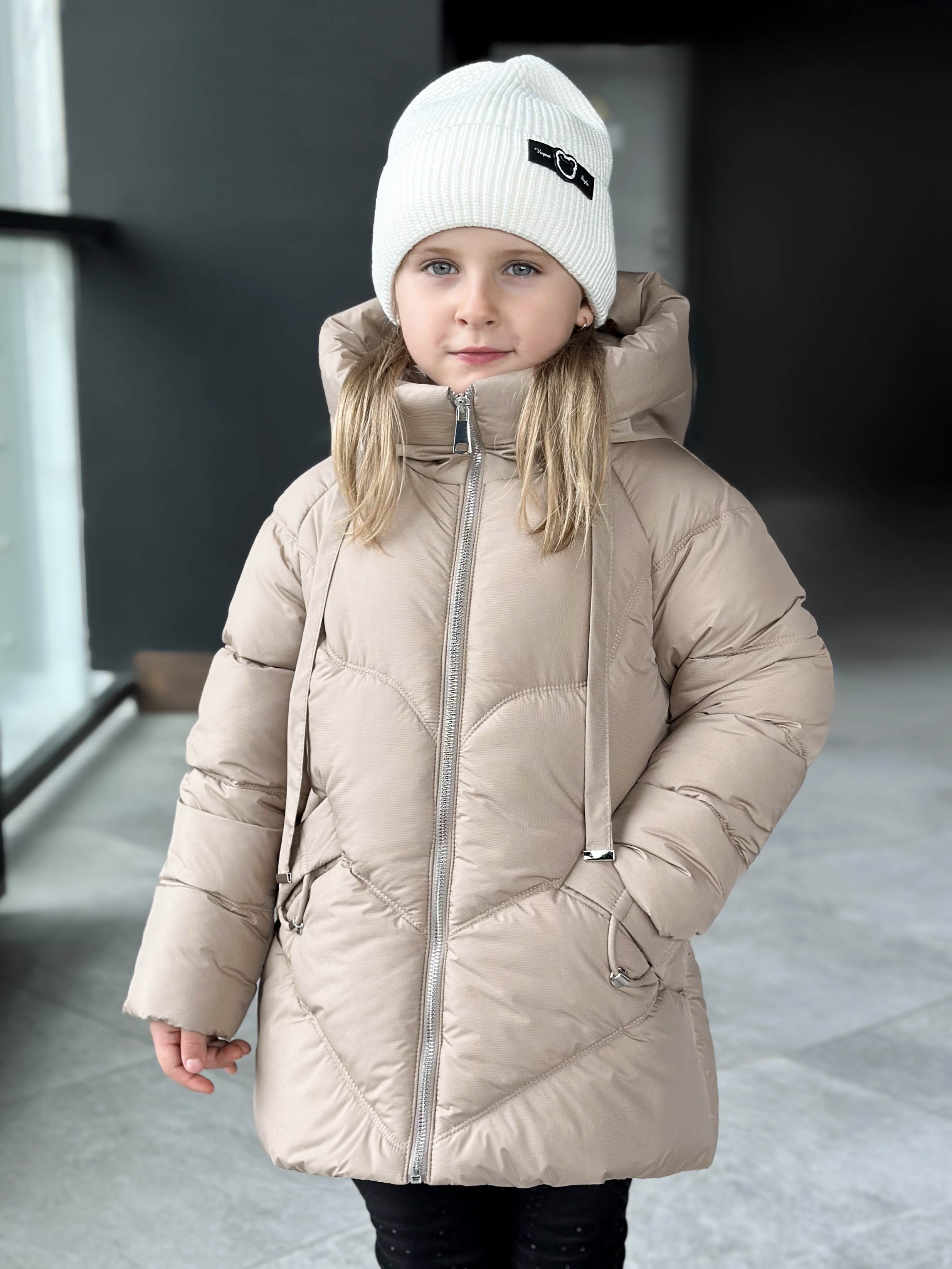 Куртка для дівчинки бежевий Litlle Lady Алька/беж