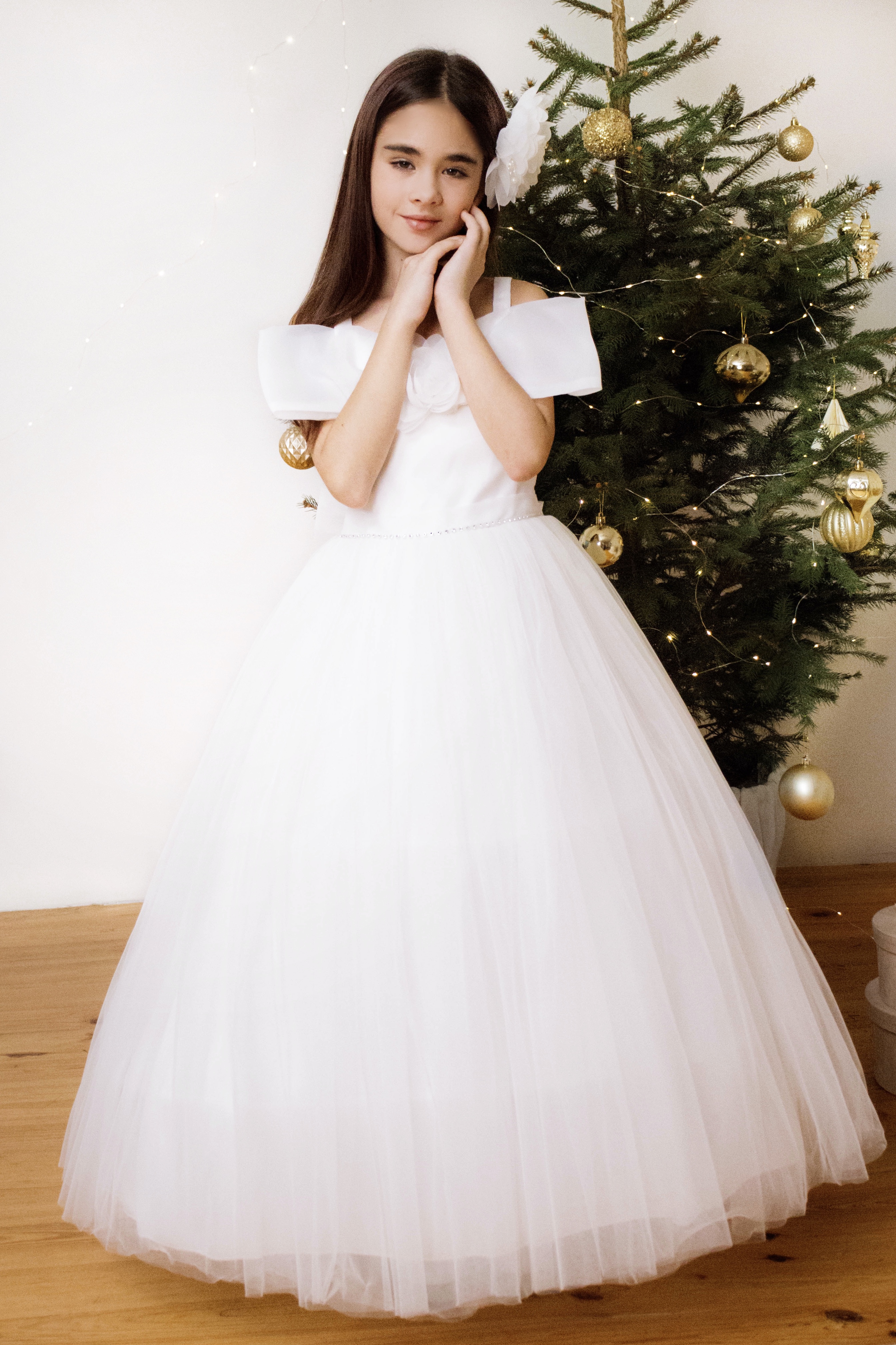 Сукня святкова для дівчинки білий Ilgas Baby Turkeli Cad.No.61 Laleli/IST 3485/біл