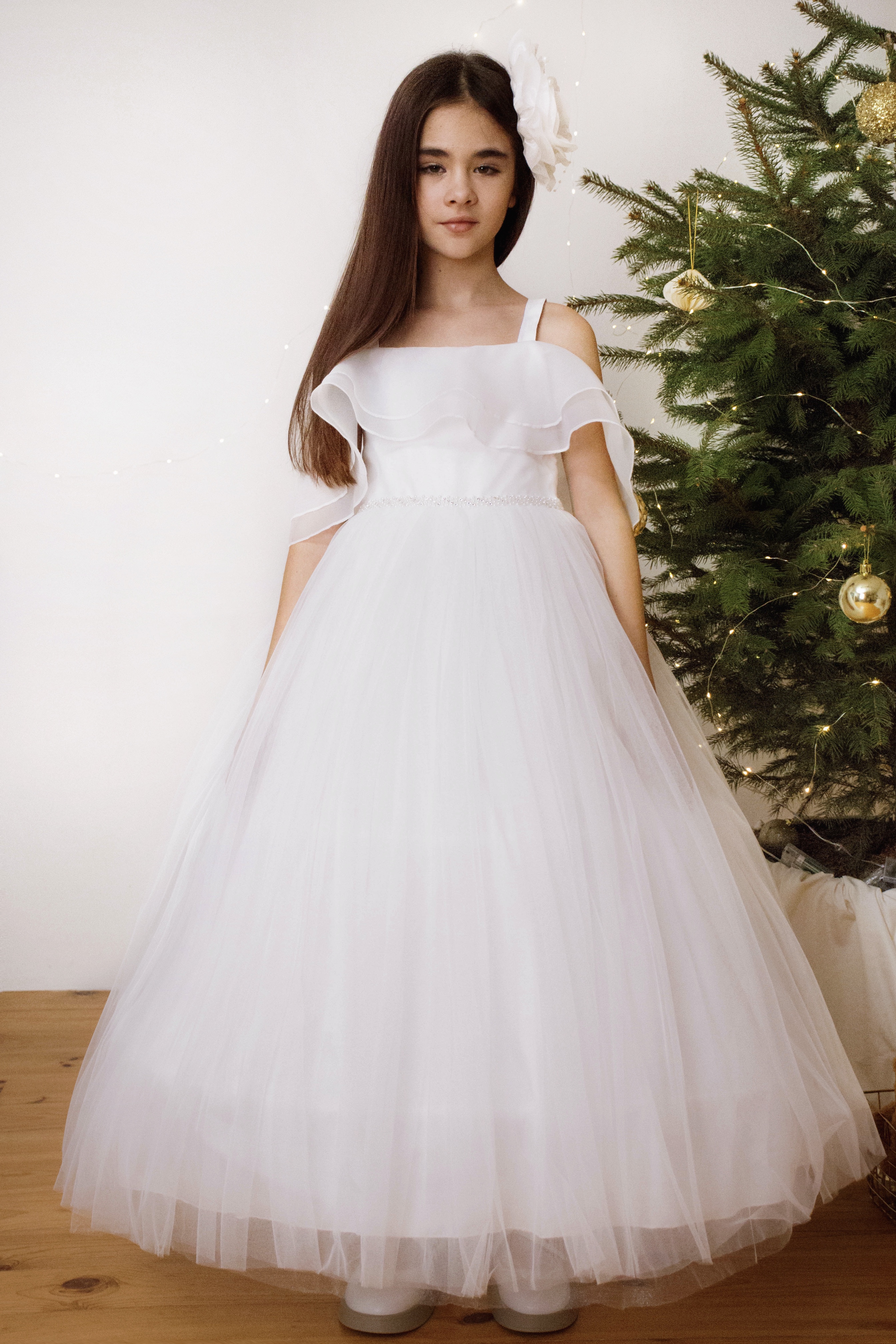 Сукня святкова для дівчинки білий Ilgas Baby Turkeli Cad.No.61 Laleli/IST 3484/біл