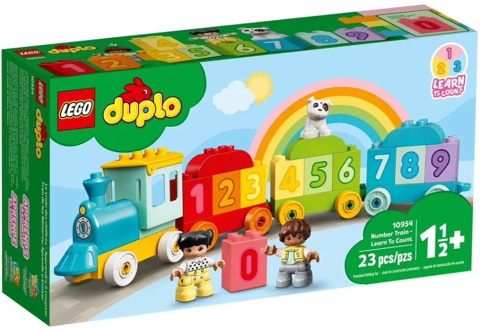 Конструктор Duplo Потяг із цифрами 23 деталі Унісекс LEGO Данія 10954