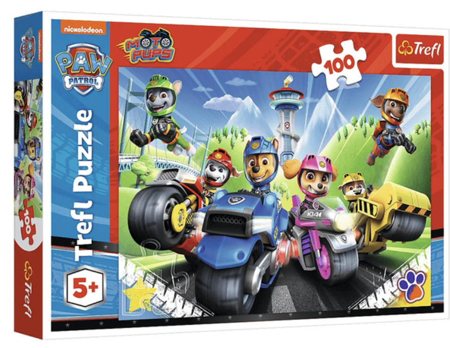 Пазли "100" Paw Patrol Щенячий патруль на мотоциклах Унісекс Trefl 16430