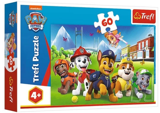 Пазли "60" Paw Patrol Щенячий патруль на траві Унісекс Trefl 17375