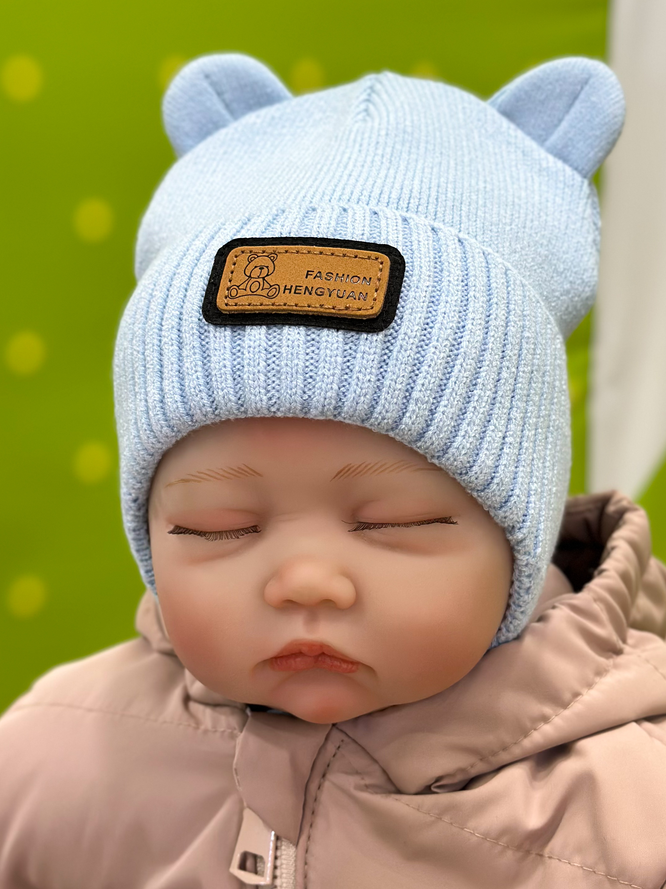 Шапка  на бавовняній підкладці для хлопчика блакитний Talvi Kids 03185/блак