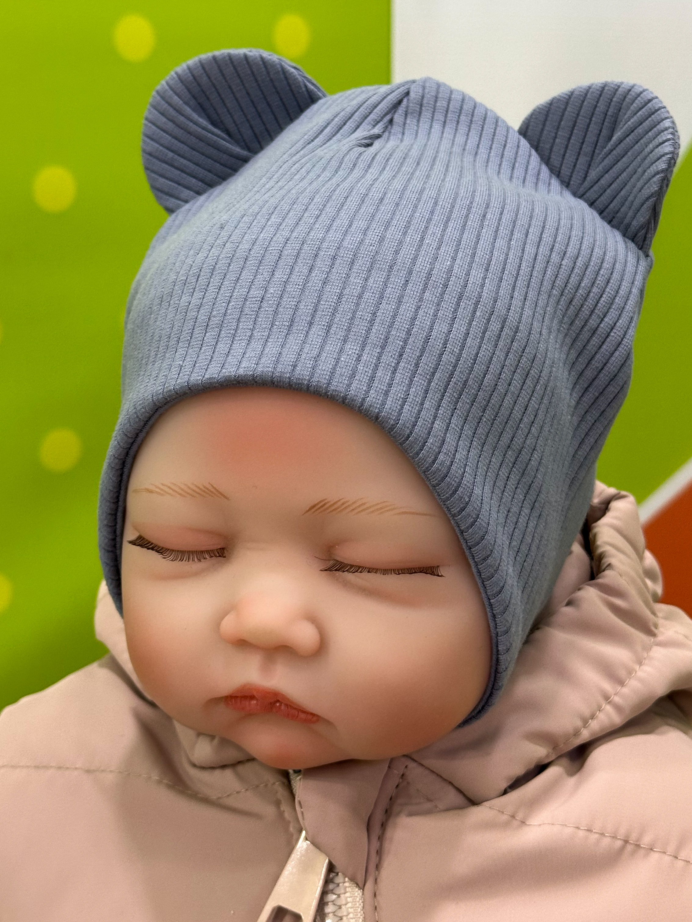 Шапка з вушками для хлопчика сірий Talvi Kids 03666/сір