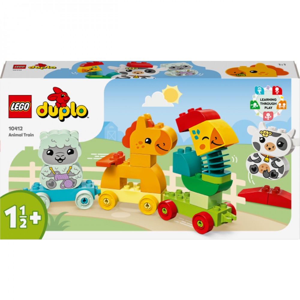 Конструктор Duplo Потяг з тваринками 19 деталей Унісекс LEGO Данія 10412