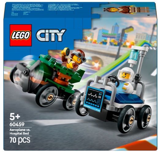 Конструктор City "Літак проти лікарняного ліжка" 70 деталей Унісекс LEGO Данія 60459