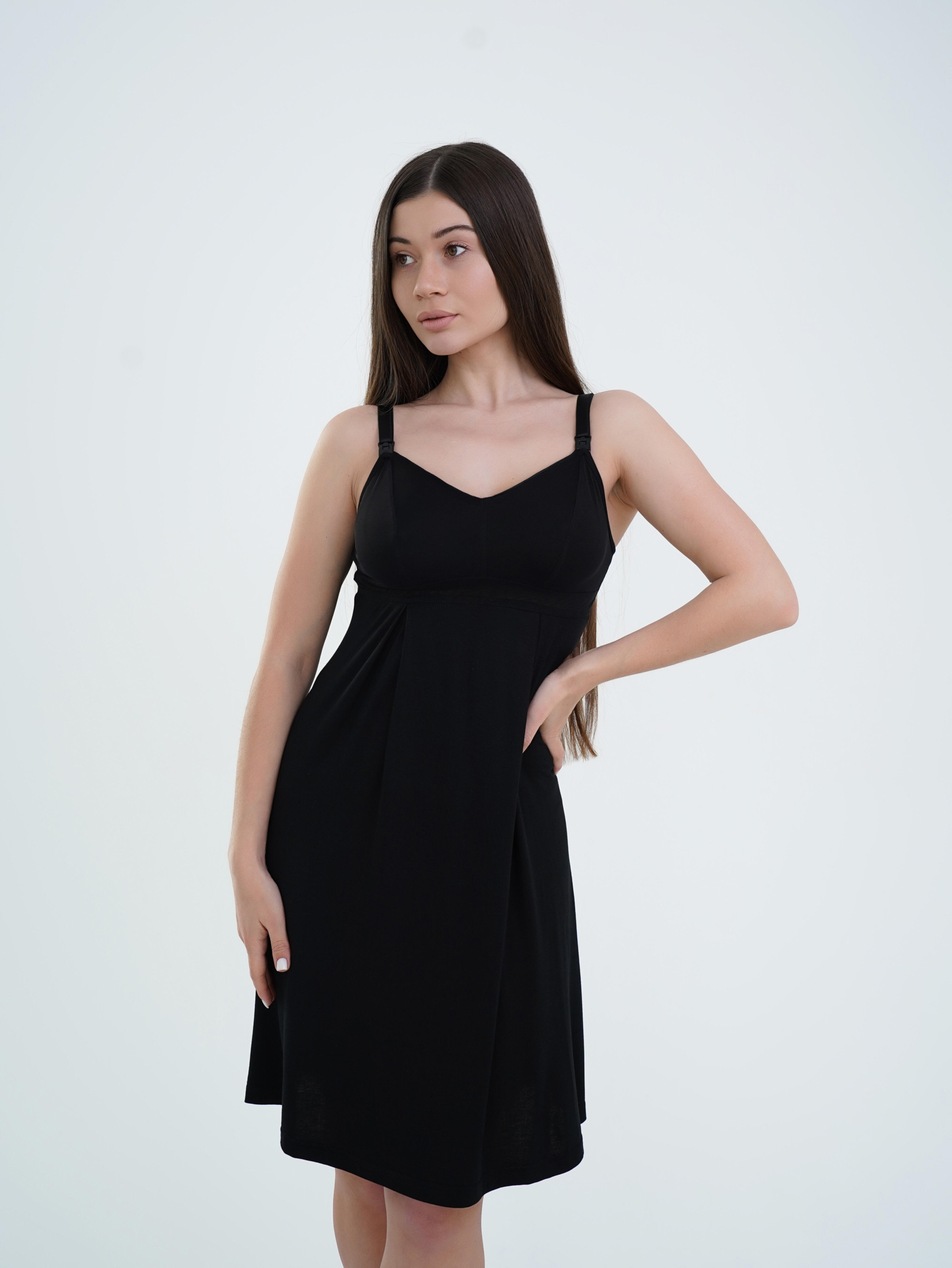 Нічна сорочка Soft Lace Унісекс чорний Мамин Дім 24195