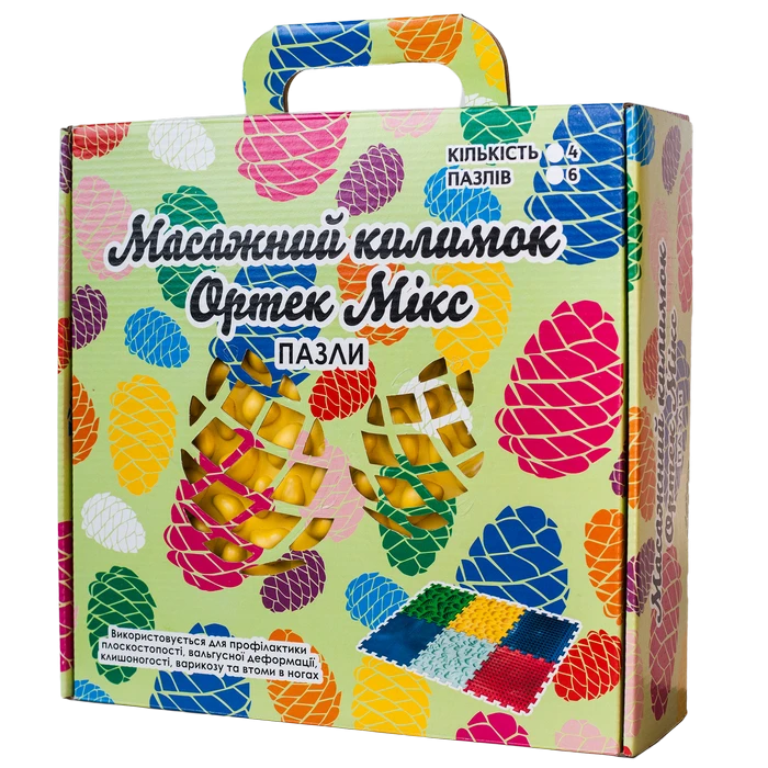 Ігровий килимок масажний Ортек Мікс Пазли 4 елемента Унісекс Olvi 07789