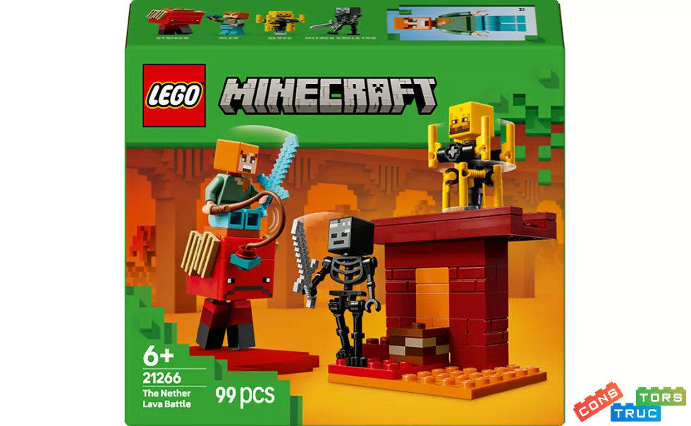 Конструктор Minecraft 99 деталей, Битва з лавою у Незері Унісекс LEGO Данія 21266
