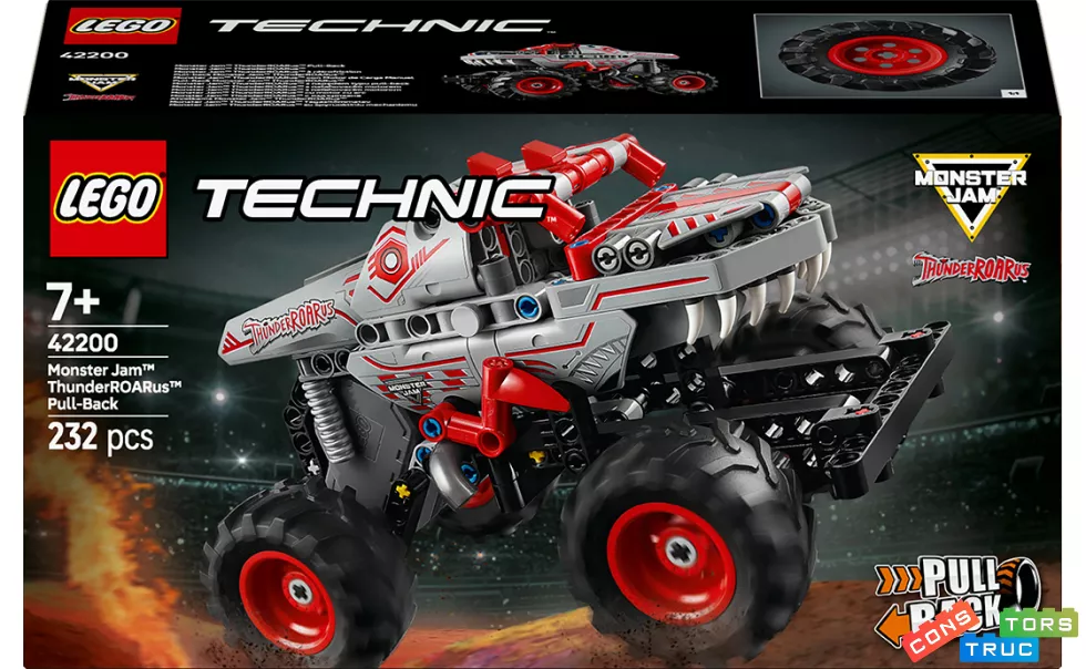 Конструктор Monster Jam ThunderROARus з інерційним двигуном, 232 деталі Унісекс LEGO Данія 42200