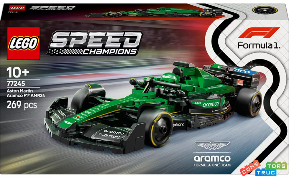 Конструктор Автомобіль для перегонів Aston Martin Aramco F1 AMR24, 269 деталей Унісекс LEGO Данія 77245