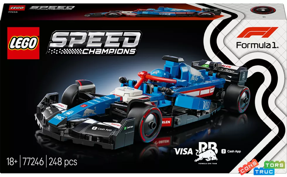 Конструктор Автомобіль для перегонів F1 Visa Cash RB VCARB 01, 248 деталей Унісекс LEGO Данія 77246