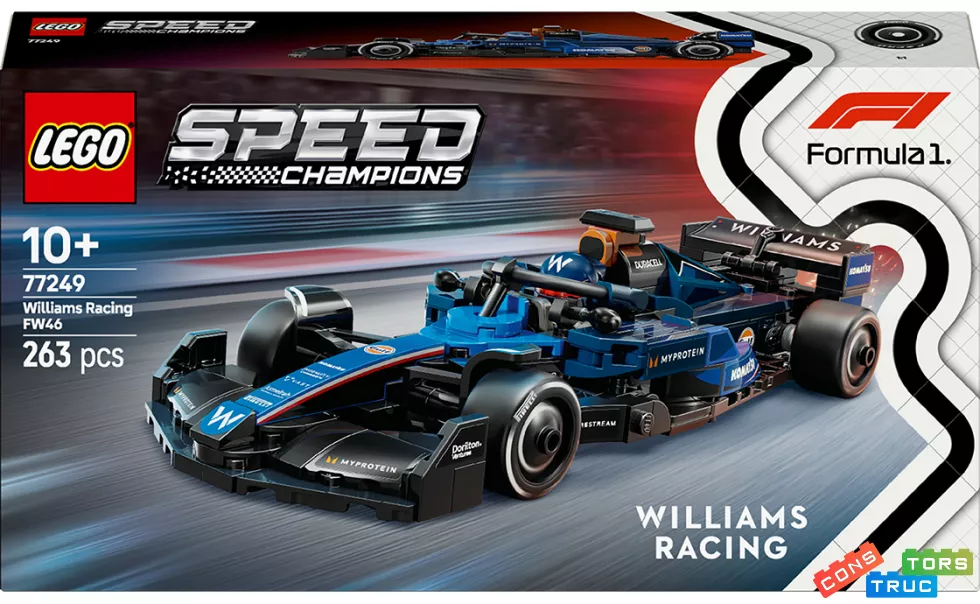 Конструктор Автомобіль для перегонів F1 Williams Racing FW46,  263 деталі Унісекс LEGO Данія 77249
