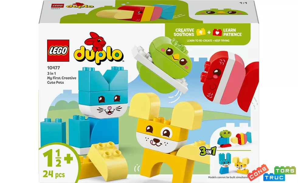 Конструктор Duplo Чарівні творчі домашні улюбленці 3 в 1, 24 деталі Унісекс LEGO Данія 10477
