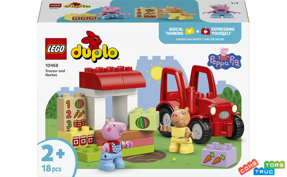 Конструктор Duplo Трактор і ринок, 18 деталей Унісекс LEGO Данія 10468